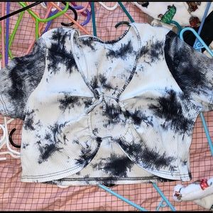 Shein tie dye crop top